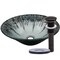 Novatto CREDERE Artsy Glass Vessel Bath Sink Set in Oil Rubbed Bronze NOHP-G19012ORB - alternate 1